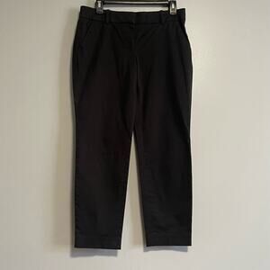 J Crew Black Cotton Cafe Capri Cropped Dress Pants 2